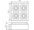 Светильник накладной точечный квадратный KANLUX stobi dlp 450-b 26836 2