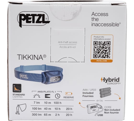 Налобный светодиодный фонарь Petzl Lamp Tikkina синий, 300 лм, 3 AAA E060AA01