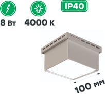 Светодиодный светильник CSVT LED-GR DOB 100-8 одиночный IP40 4000К белый ЦБ000019064