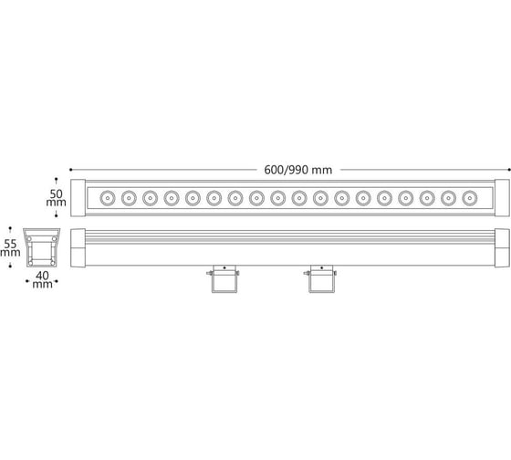 Подводный светодиодный светильник FERON LL-880 Lux 36W 3000K 230V IP65 32050