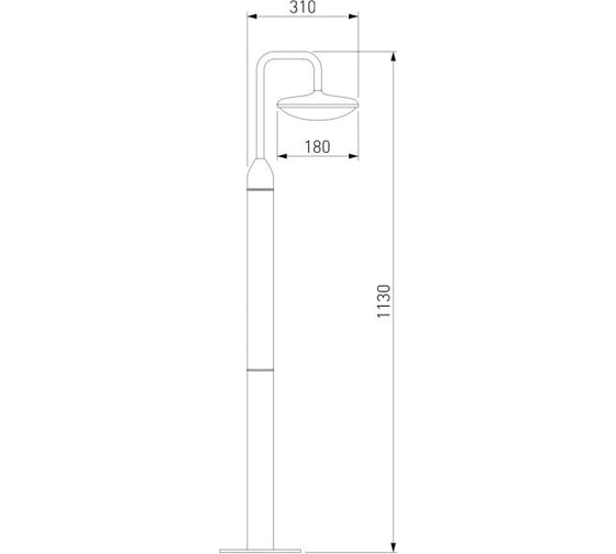 Садово-парковый светильник Elektrostandard со светодиодами portal 35162/f серый a063027
