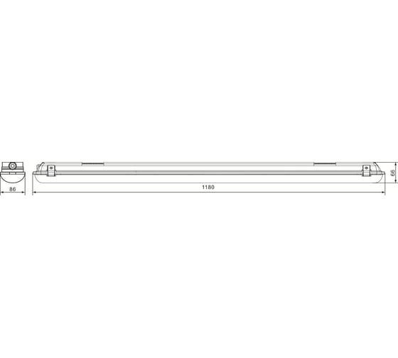 Светодиодный светильник FERON AL5050 192LEDs 6400K 40W в пластиковом корпусе IP65 28545