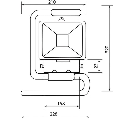 Светодиодный прожектор FERON LL-261 переносной IP65 20W 6500K 12156