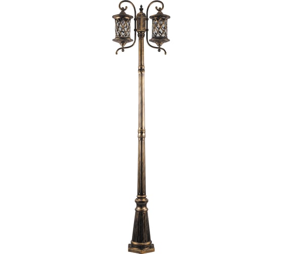 Садово-парковый светильник FERON PL5038 столб круглый 2100W, 230V, E27, черное золото 11517 1