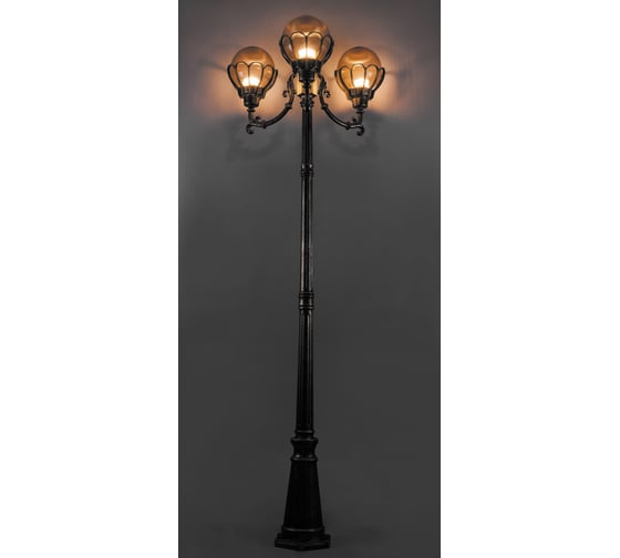 Садово-парковый светильник FERON PL5049 столб 360W, E27, 230V, черное золото 11552