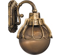 Садово-парковый светильник FERON PL5052 шар, на стену, вниз, 100W, E27, 230V, черное золото 11554