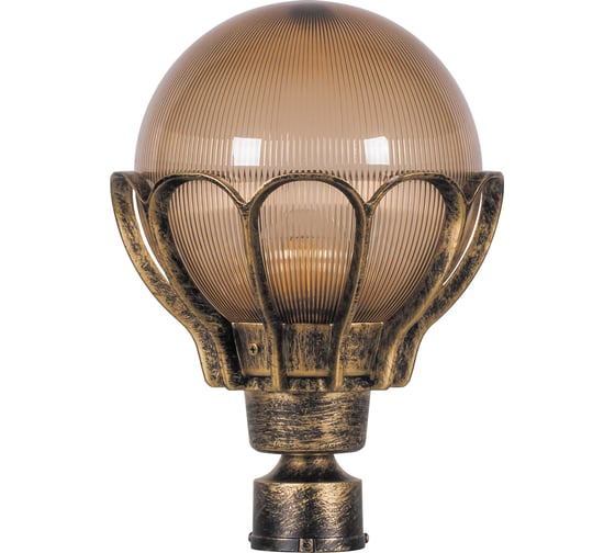 Садово-парковый светильник FERON PL5053 шар, на столб, 100W, E27, 230V, черное золото 11555 1