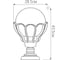 Садово-парковый светильник FERON PL5054 шар, на постамент, 100W, E27, 230V, черное золото 11556 3