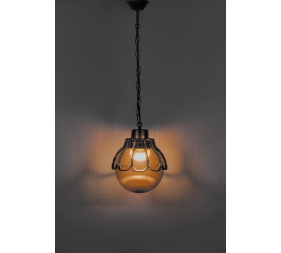 Садово-парковый светильник FERON PL5055 шар, на цепочке, 100W, E27, 230V, черное золото 11557