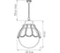 Садово-парковый светильник FERON PL5055 шар, на цепочке, 100W, E27, 230V, черное золото 11557 3