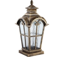 Садово-парковый светильник FERON PL5105 четырехгранный, на постамент, 100W, 230V, E27, черное золото 11530