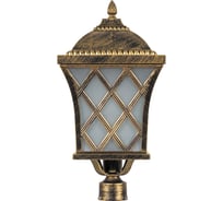 Садово-парковый светильник FERON PL4065 четырехгранный, на столб, 60W, E27, 230V, черное золото 11443