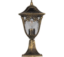 Садово-парковый светильник FERON четырехгранный на постамент 60W E27 230V, черное золото PL4074 11485