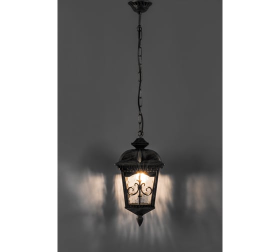 Садово-парковый светильник FERON PL4095 четырехгранный, на цепочке, 60W, E27, 230V, черное золото 11522