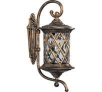 Садово-парковый светильник FERON PL5021 круглый, на стену, вверх, 60W, 230V, E27, черное золото 11506