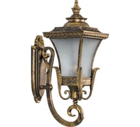 Садово-парковый светильник FERON PL4021 четырехгранный, на стену, вверх, 60W, E27, 230V, черное золото 11403