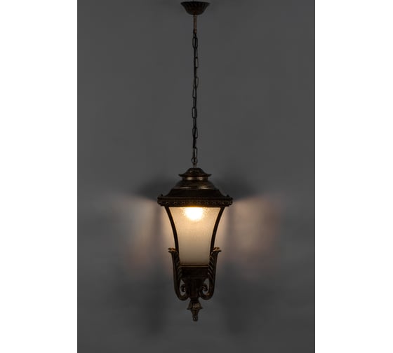 Садово-парковый светильник FERON PL4024 четырехгранный, на цепочке, 60W, E27, 230V, черное золото 11406