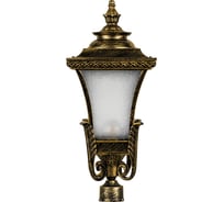 Садово-парковый светильник FERON PL4025 четырехгранный, на столб, 60W, E27, 230V, черное золото 11407