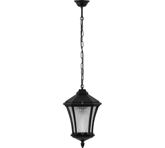 Садово-парковый светильник FERON PL4034 восьмигранный, на цепочке, 60W, 230V, E27, черный 11415 1