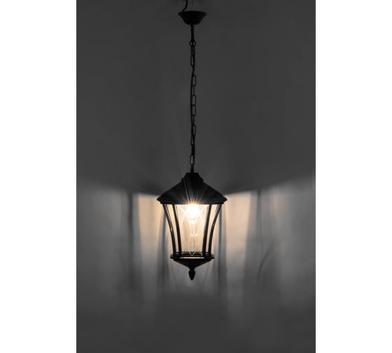 Садово-парковый светильник FERON PL4034 восьмигранный, на цепочке, 60W, 230V, E27, черный 11415