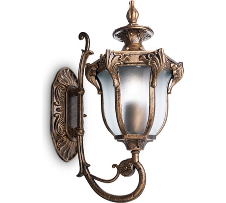 Садово-парковый светильник FERON шестигранный на стену вверх 60W 230V E27, черное золото PL4041 11421