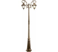 Садово-парковый светильник FERON PL4048 столб шестигранный 2х60W 230V E27, черное золото 11428