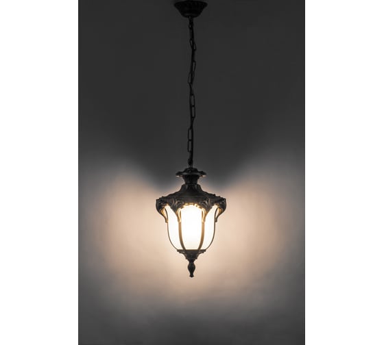 Садово-парковый светильник FERON PL4054 шестигранный, на цепочке, 60W, 230V, E27, черное золото 11433