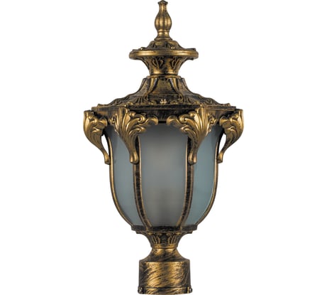 Садово-парковый светильник FERON PL4055 шестигранный, на столб, 60W, 230V, E27, черное золото 11434