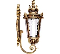 Садово-парковый светильник FERON PL4001 круглый, на стену, вверх, 60W, 230V, E27, черное золото 11352