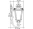Садово-парковый светильник FERON PL4001 круглый, на стену, вверх, 60W, 230V, E27, черное золото 11352 2