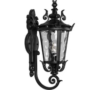 Садово-парковый светильник FERON PL4001 круглый, на стену, вверх, 60W, 230V, E27, черный 11353