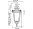 Садово-парковый светильник FERON PL4002 круглый, на стену, вниз, 60W, 230V, E27, черный 11358 3