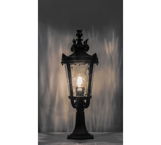 Садово-парковый светильник FERON PL4004 круглый, на постамент, 60W, 230V, E27, черный 11368