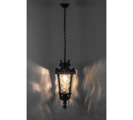 Садово-парковый светильник FERON PL4005 круглый, на цепочке, 60W, 230V, E27, черный 11373