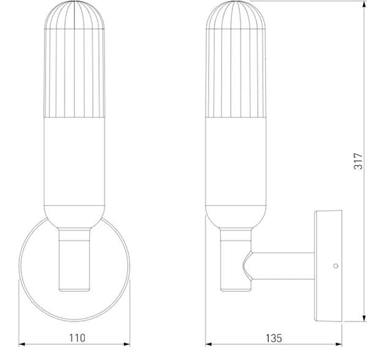 Садово-парковый светильник Elektrostandard со светодиодами isida led 35165/u серый a062883