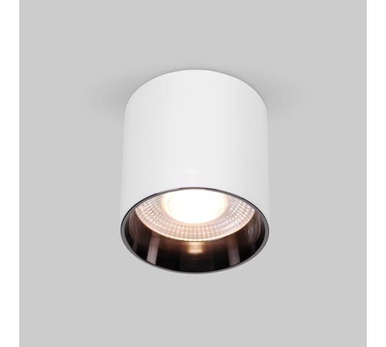 Потолочный светодиодный светильник Elektrostandard 10w 4200k белый/чёрный жемчуг a062929 1
