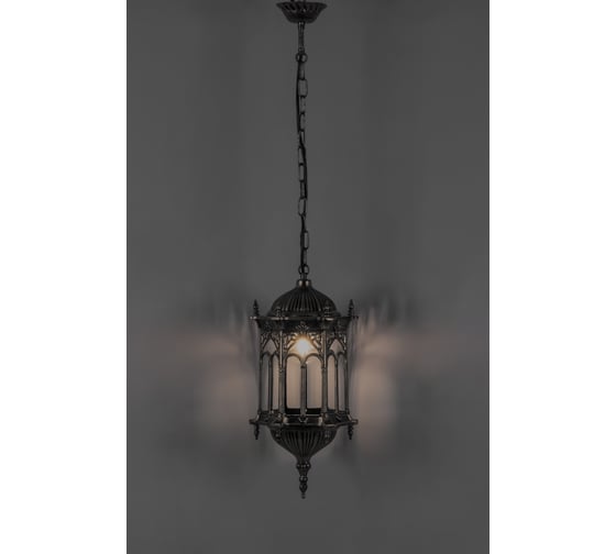 Садово-парковый светильник FERON PL116 шестигранный, на цепочке, 60W, 230V, E27, черное золото 11307