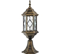 Садово-парковый светильник, шестигранный на постамент 60W E27 230V, черное золото Feron PL124 11346