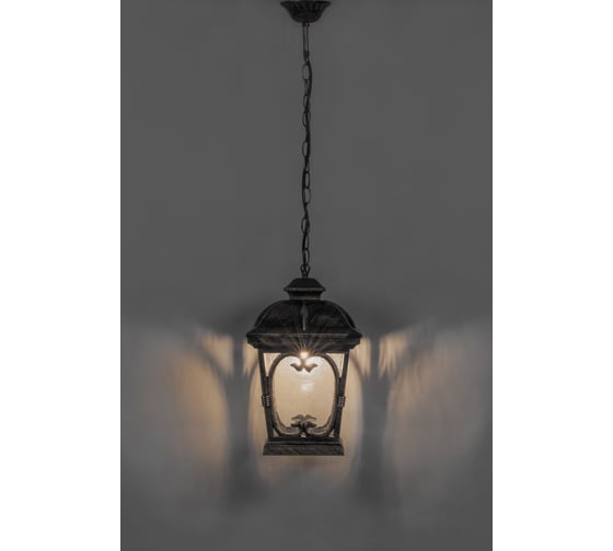 Садово-парковый светильник FERON PL133 четырехгранный, на цепочке, 100W, 230V, E27, черное золото 11316