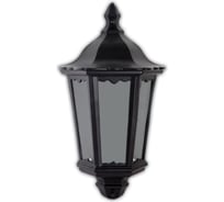 Садово-парковый светильник FERON 6206 шестигранный, на стену, накладной 60W, E27, 230V, черный 11539