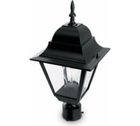 Садово-парковый светильник, четырехгранный на столб 100W E27 230V, черный Feron 4203 11028