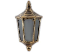 Садово-парковый светильник FERON 4206 четырехгранный, на стену, вверх, 60W, E27, 230V, черное золото 11541