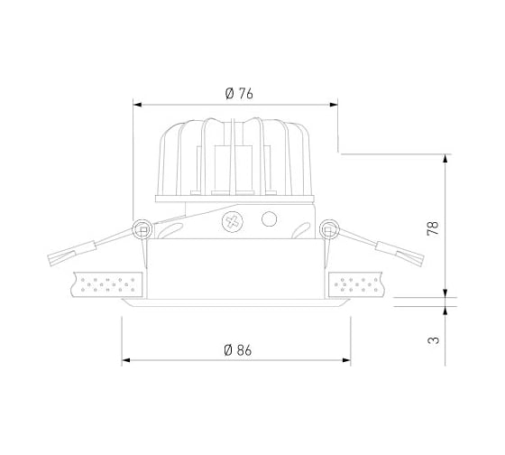 Встраиваемый светодиодный светильник Elektrostandard 8w 4200k белый/чёрный жемчуг a062938