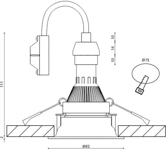 Потолочный светильник DesignLed черный DL-MJ-1003G-B