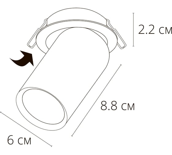 Точечный встраиваемый светильник ARTE LAMP situla A3731PL-1BK