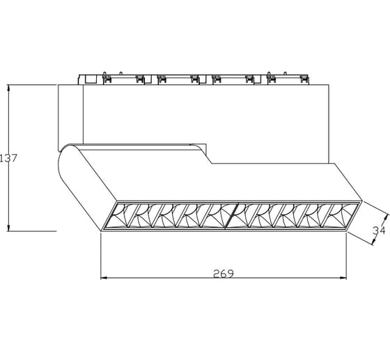 Трековый светильник SWG 20 Вт, Черный, 3000К, SY-601255F-20-BL-WW