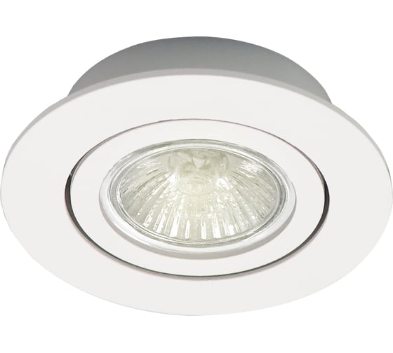 Встраиваемый поворотный светильник truEnergy gu5.3 d85xh25 ip20 белый/алюминий 21220 1