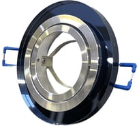 Встраиваемый поворотный светильник truEnergy gu5.3 d90xh25 ip20 черный/стекло 21229