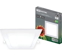 Ультратонкий встраиваемый светодиодный светильник TDM ELECTRIC "Даунлайт" квадрат СВО (белый) 24 Вт 6500К SQ0329-0402