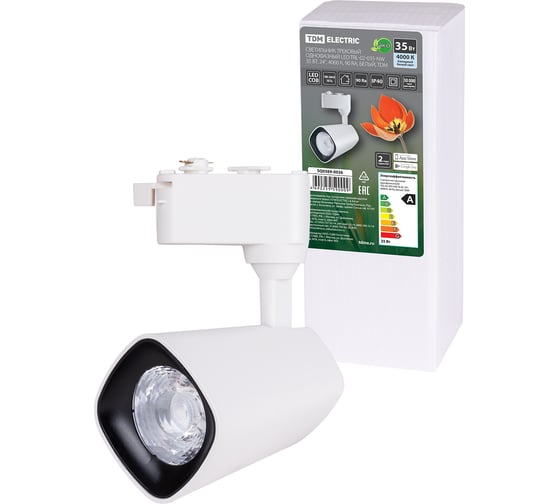 Трековый однофазный светильник TDM LED TRL-02-035-NW 35 Вт, 24, 4000 К, 90 Ra, белый, SQ0369-0026